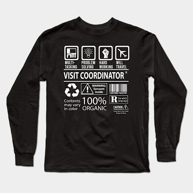 Visit Coordinator T Shirt - MultiTasking Certified Job Gift Item Tee Long Sleeve T-Shirt by Aquastal